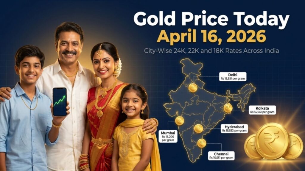 Gold Price Today, April 16, 2026 24K Gold Stays Above Rs 15,500,
